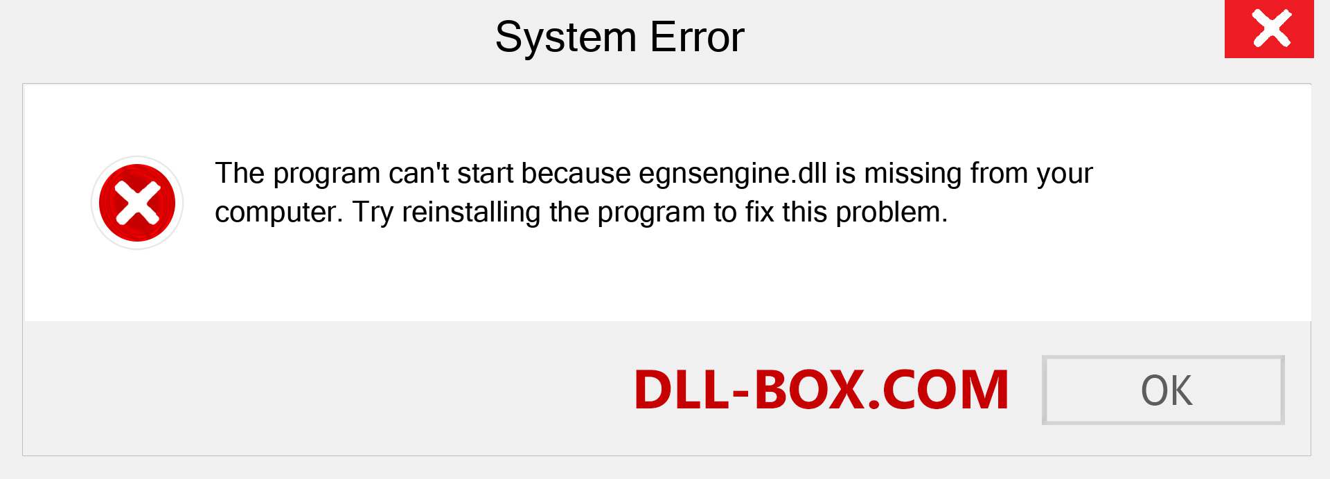  egnsengine.dll file is missing?. Download for Windows 7, 8, 10 - Fix  egnsengine dll Missing Error on Windows, photos, images